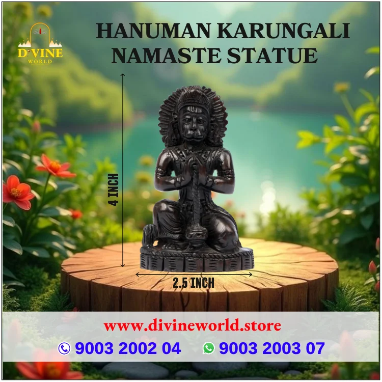 Hanuman Karungali Namaste Statue